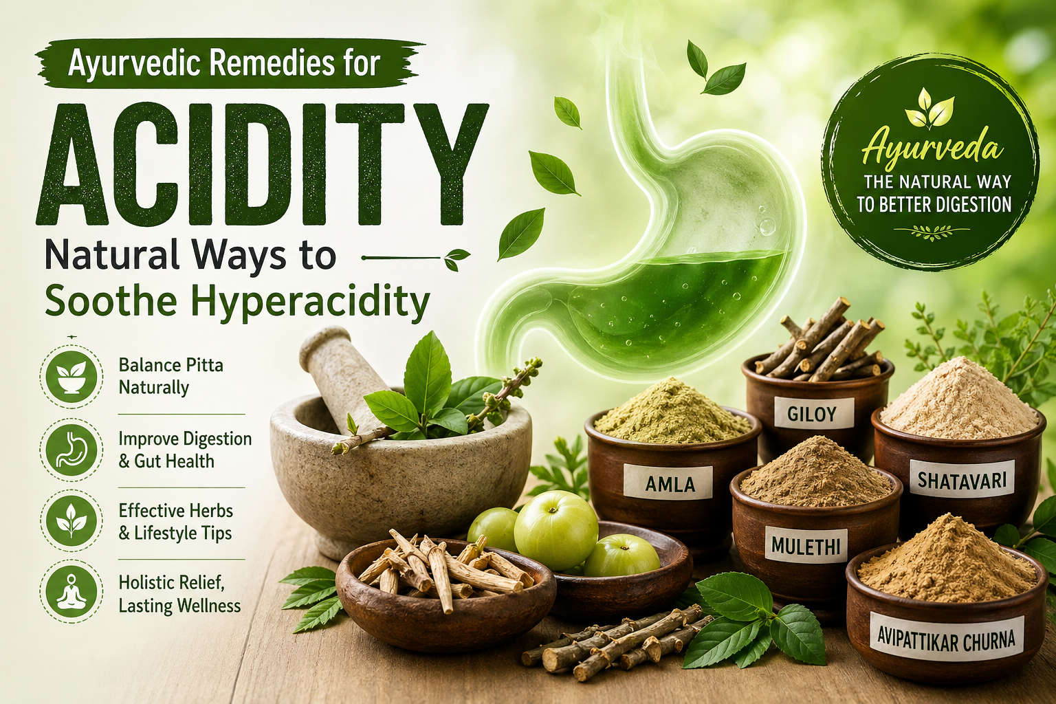 Ayurvedic Remedies for Acidity: Natural Ways to Soothe Hyperacidity