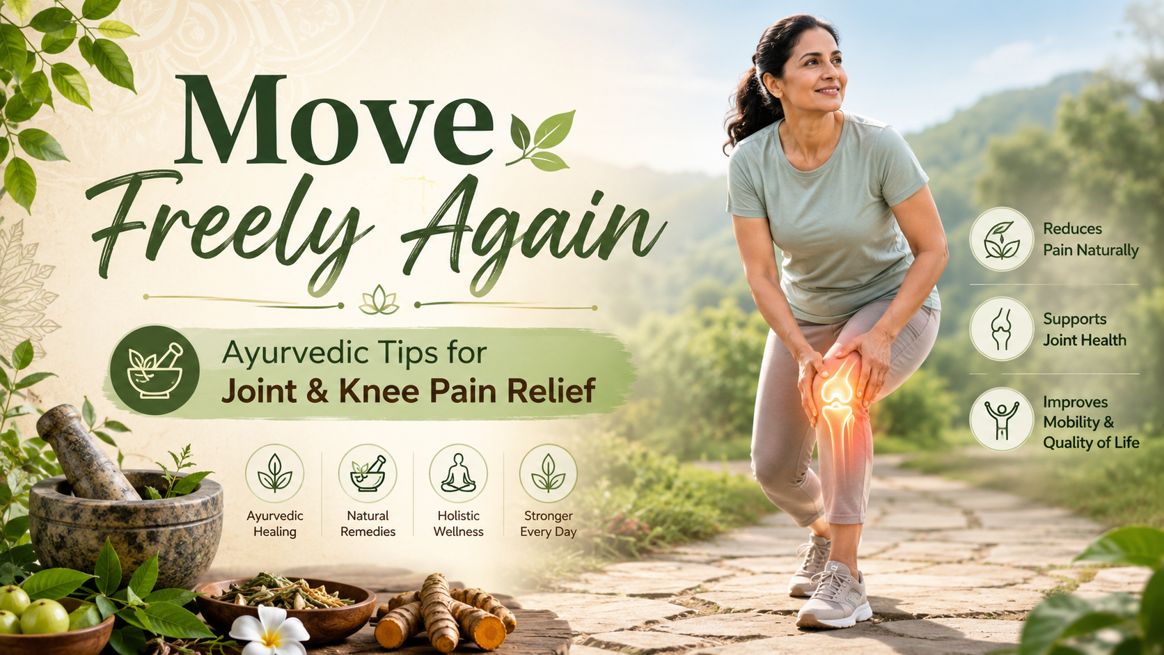 Move Freely Again: Ayurvedic Tips for Joint & Knee Pain Relief