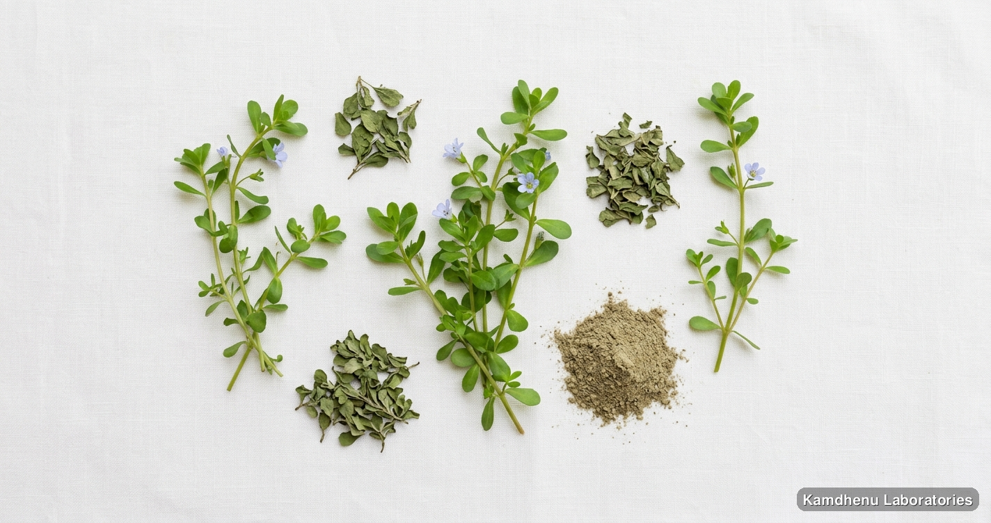 Ajmodadi Ayurvedic Churna — Ayurvedic powder containing brahmi. Clean product photograph on a soft light background.