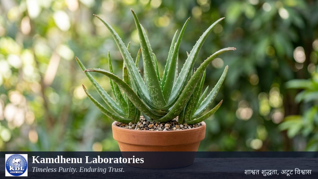 घृतकुमारी (Aloe vera) औषधीय पौधा — Leaf — Kamdhenu Laboratories