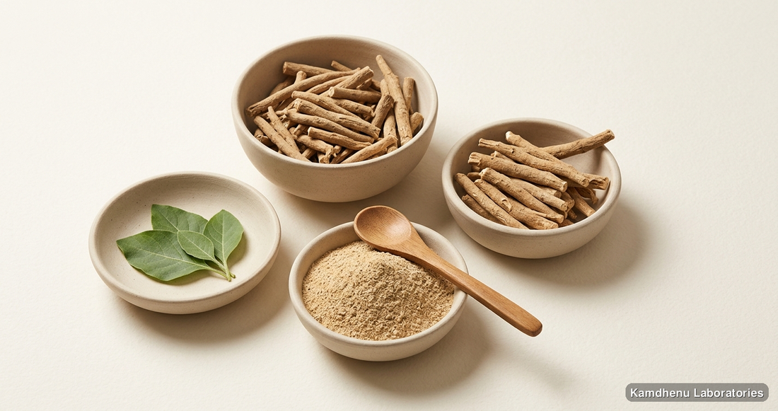 Ashwagandhadhi Churna | 250GM — Ayurvedic powder containing ashwagandha. Clean product photograph on a soft light background.