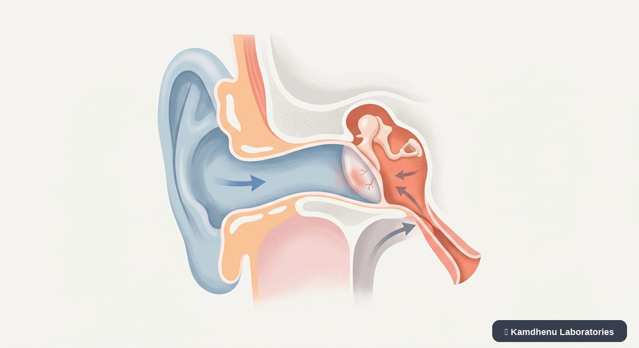 Editorial illustration representing Barotrauma for the Kamdhenu Laboratories educational wellness blog.