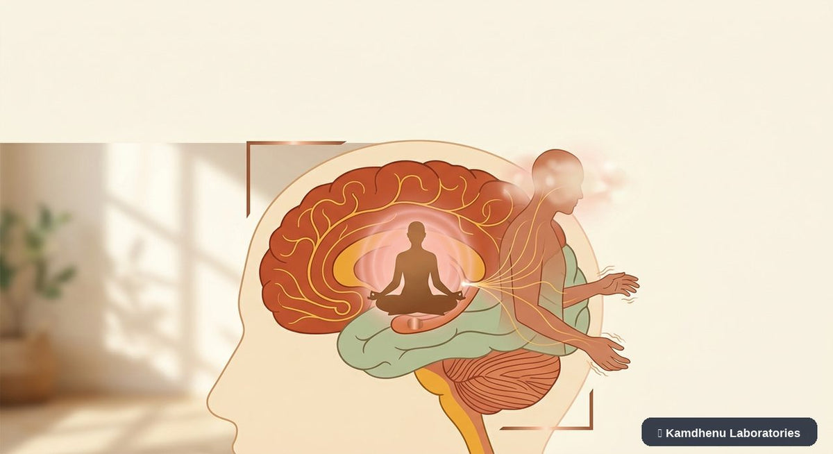 Editorial illustration representing Conversion disorder for the Kamdhenu Laboratories educational wellness blog.