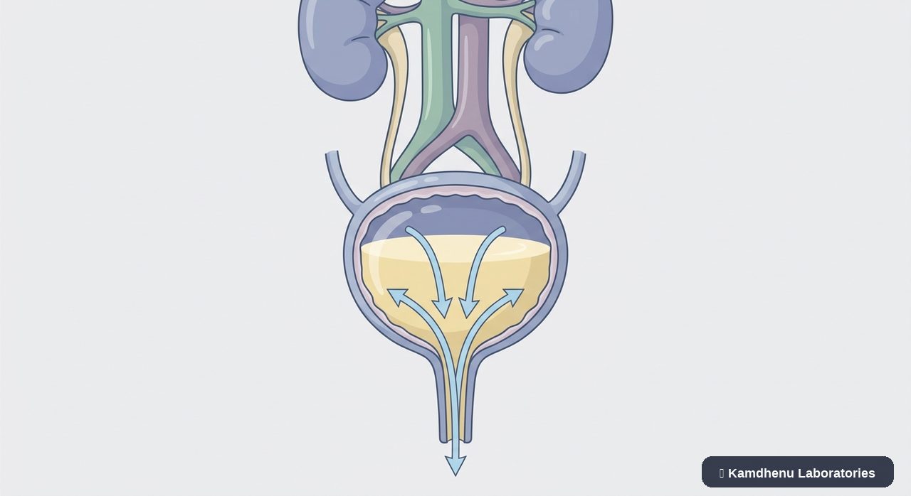Editorial illustration representing Frequent urination for the Kamdhenu Laboratories educational wellness blog.