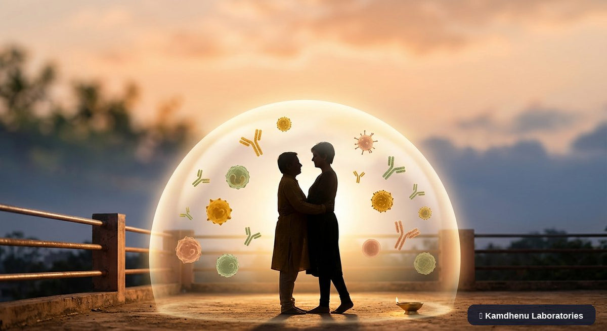 Editorial illustration representing Gonorrhoea for the Kamdhenu Laboratories educational wellness blog.