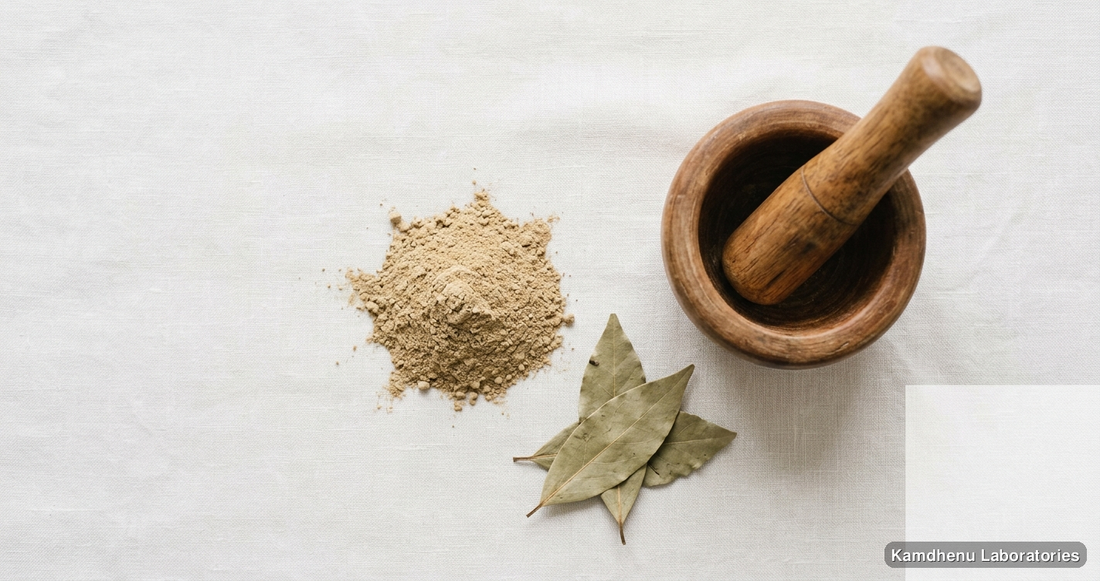 Gurmaar Powder — Ayurvedic powder. Clean product photograph on a soft light background.