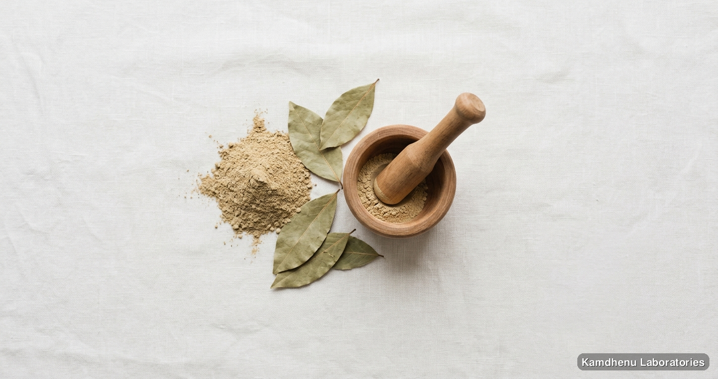 Harsingar Patti Powder 100 Gm I 250 Gm I 400 Gm — Ayurvedic powder. Clean product photograph on a soft light background.