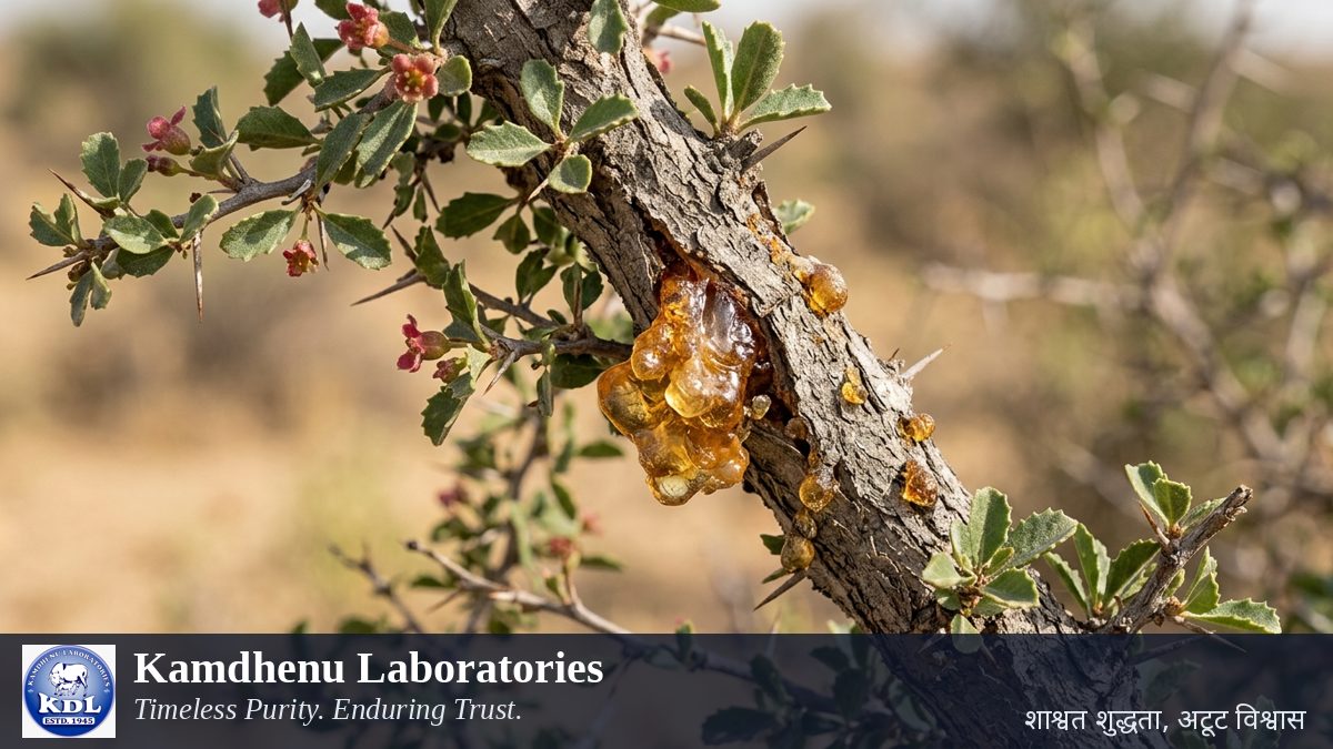 गुग्गुल (Commiphora wightii) औषधीय पौधा — Exudate — Kamdhenu Laboratories