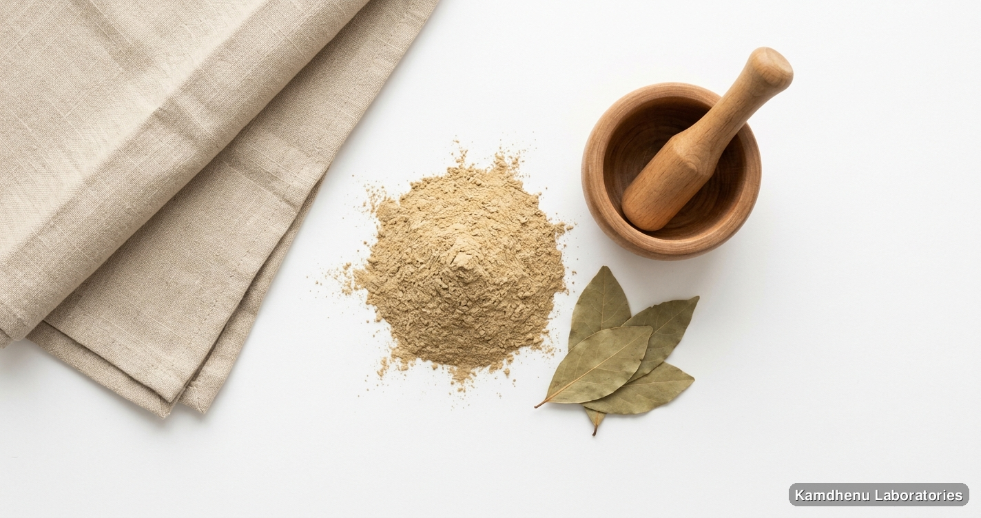 Jamun Guthli ( Eugenia Jambolana ) Powder 100 Gm and 250 Gram — Ayurvedic powder. Clean product photograph on a soft light background.