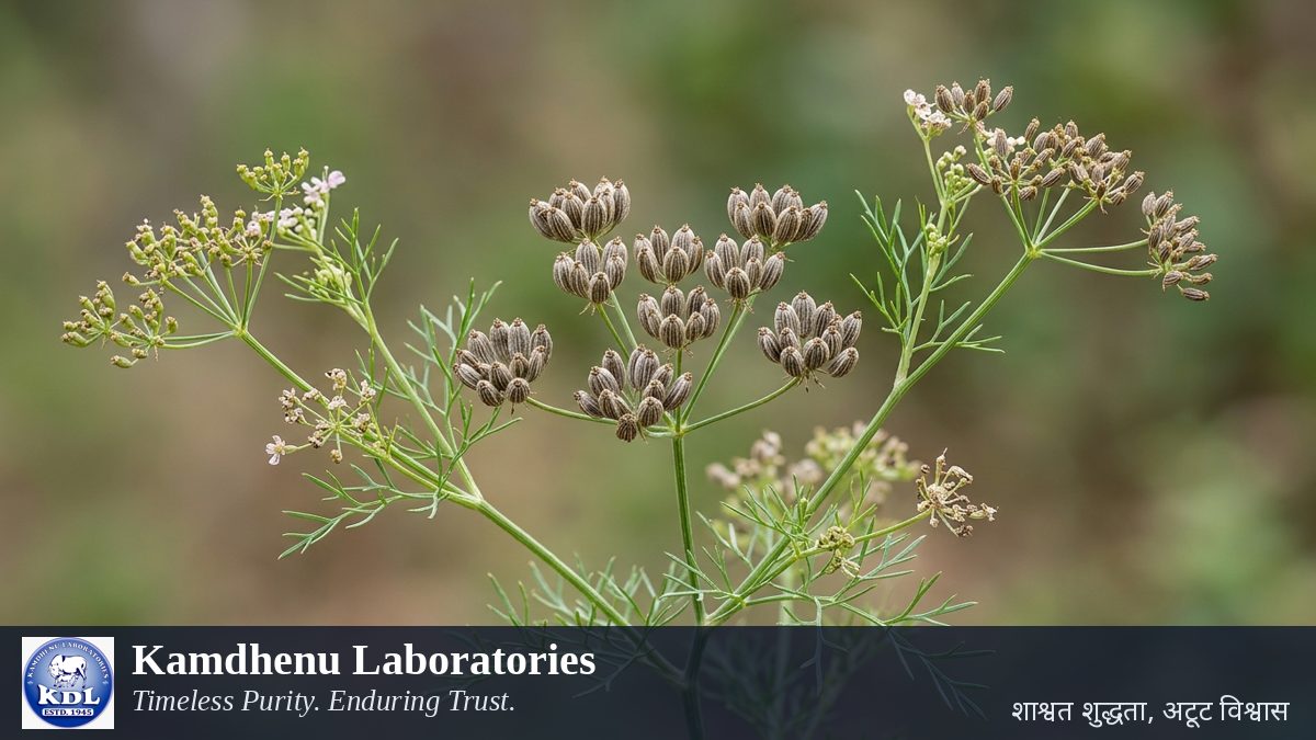 जीरा (Cuminum cyminum) औषधीय पौधा — Fruit — Kamdhenu Laboratories