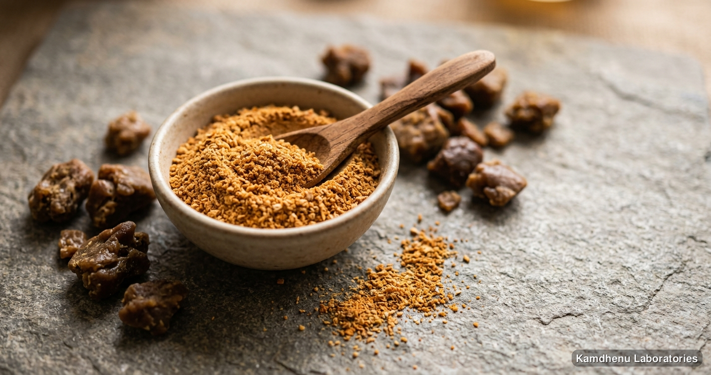 Ayurvedic powder — Kamdhenu Santra Chilka Powder – Natural Orange Peel Powder featuring hing, photographed in a wellness setting