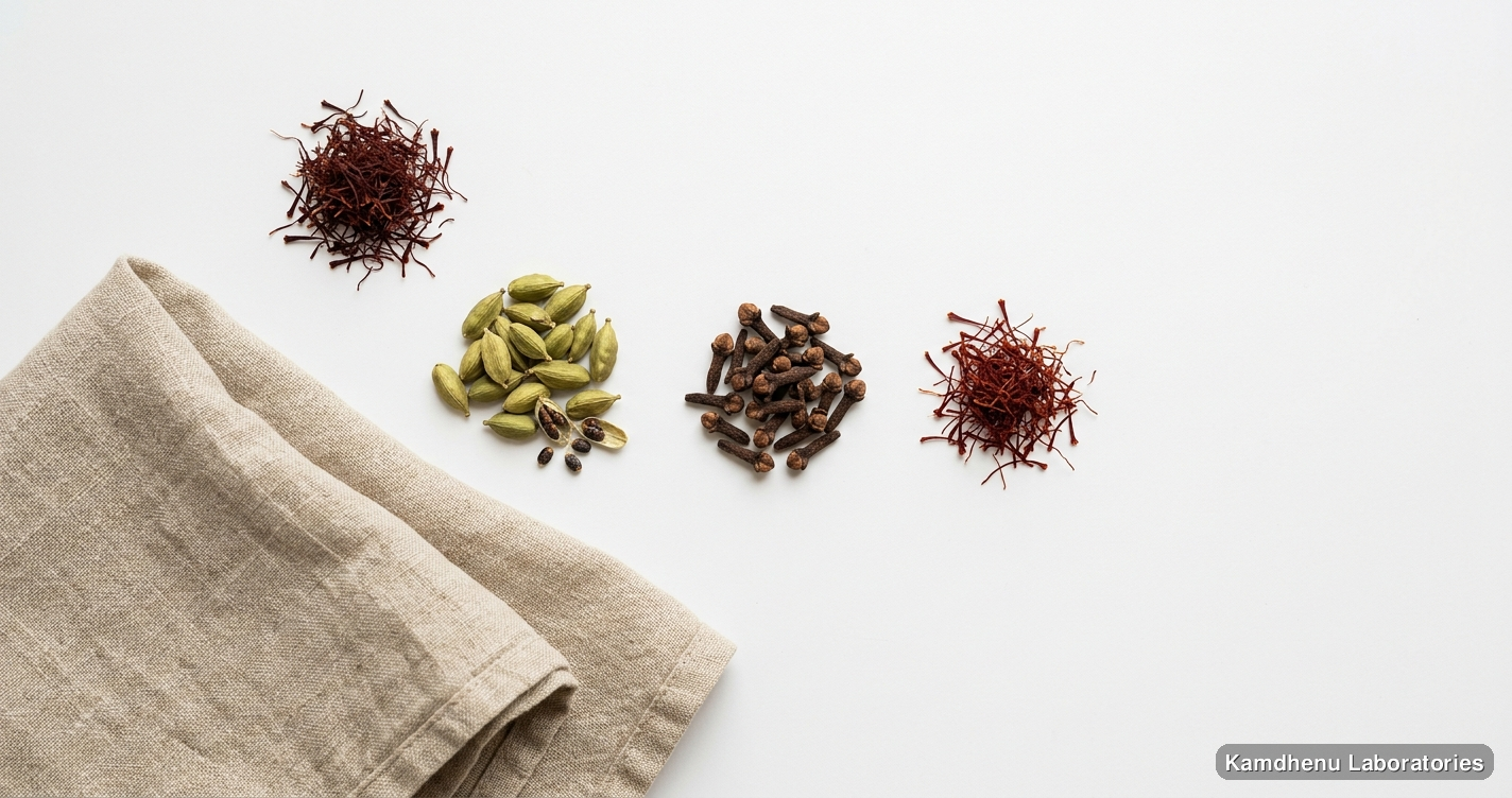 Kushmanda Avaleha | 500GM — Ayurvedic paste containing kesar, saffron, elaichi. Clean product photograph on a soft light background.