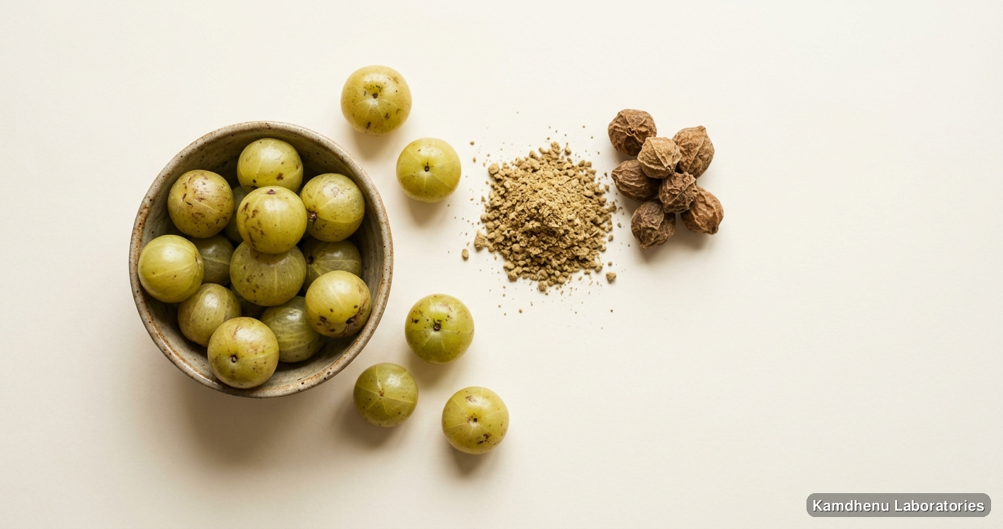 Madhu Awala Rasayan — Ayurvedic juice containing amla. Clean product photograph on a soft light background.