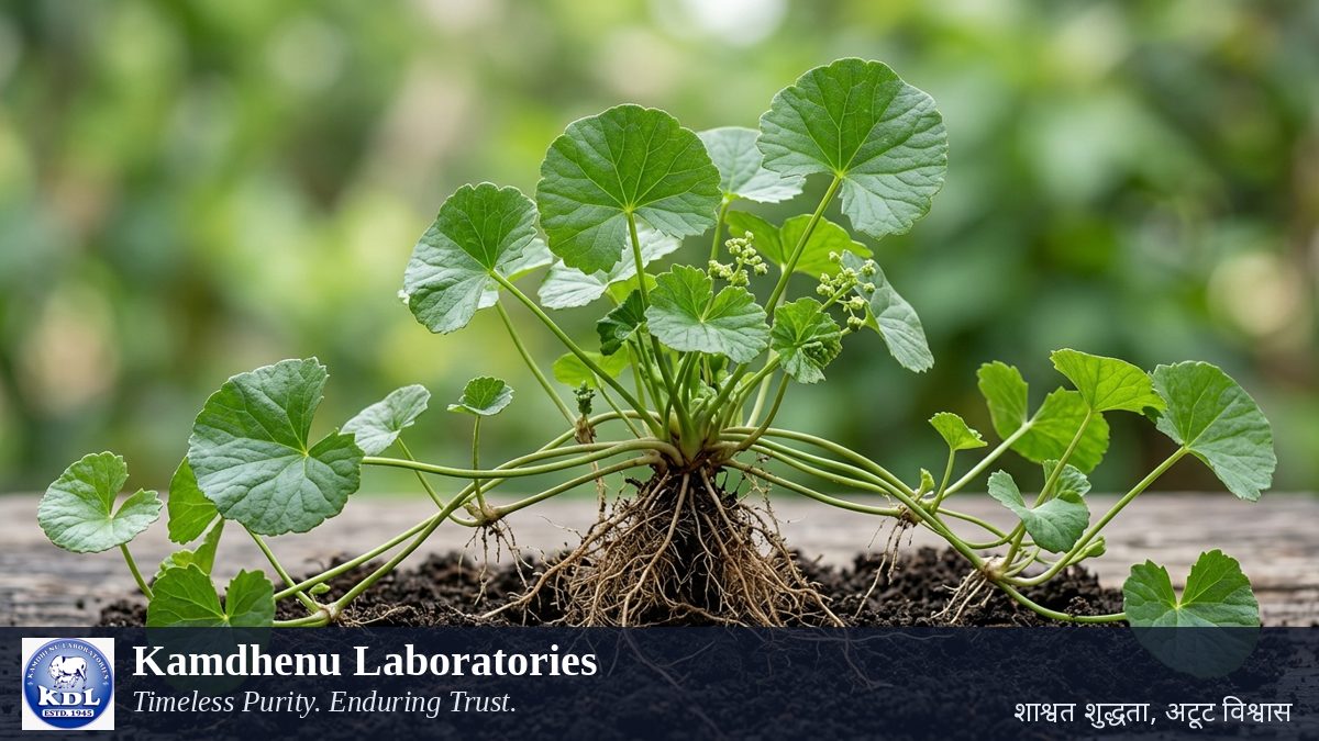 मण्डूकपर्णी (Centella asiatica) औषधीय पौधा — Whole plant; whole plant — Kamdhenu Laboratories