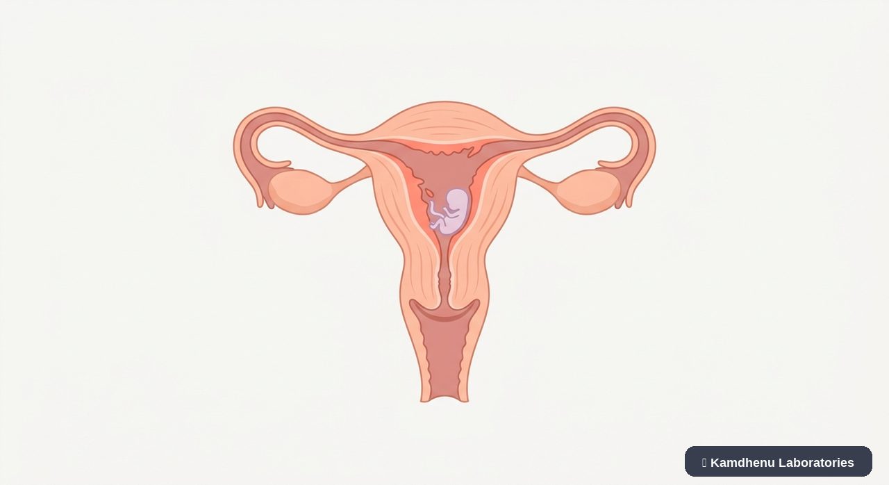 Editorial illustration representing Miscarriage for the Kamdhenu Laboratories educational wellness blog.