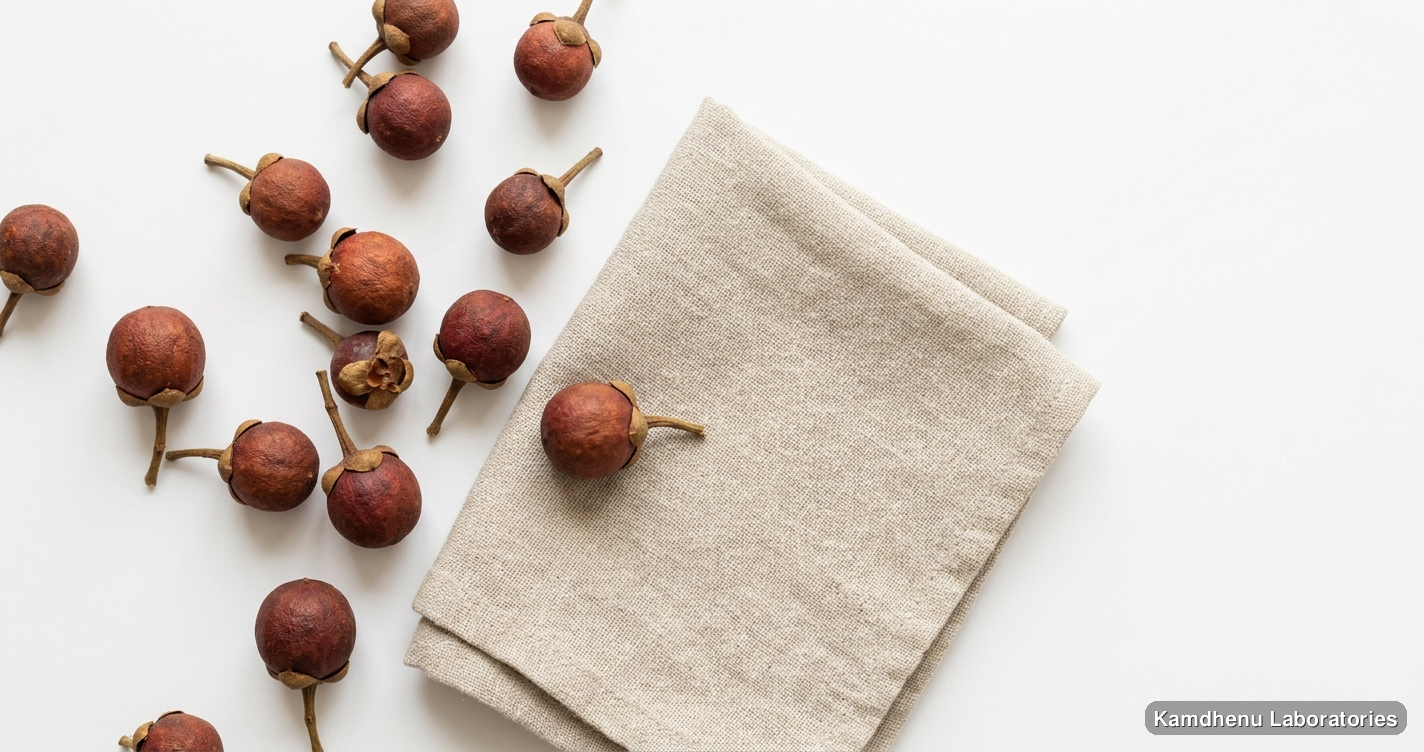 Nagkesar Powder — Ayurvedic powder containing kesar. Clean product photograph on a soft light background.