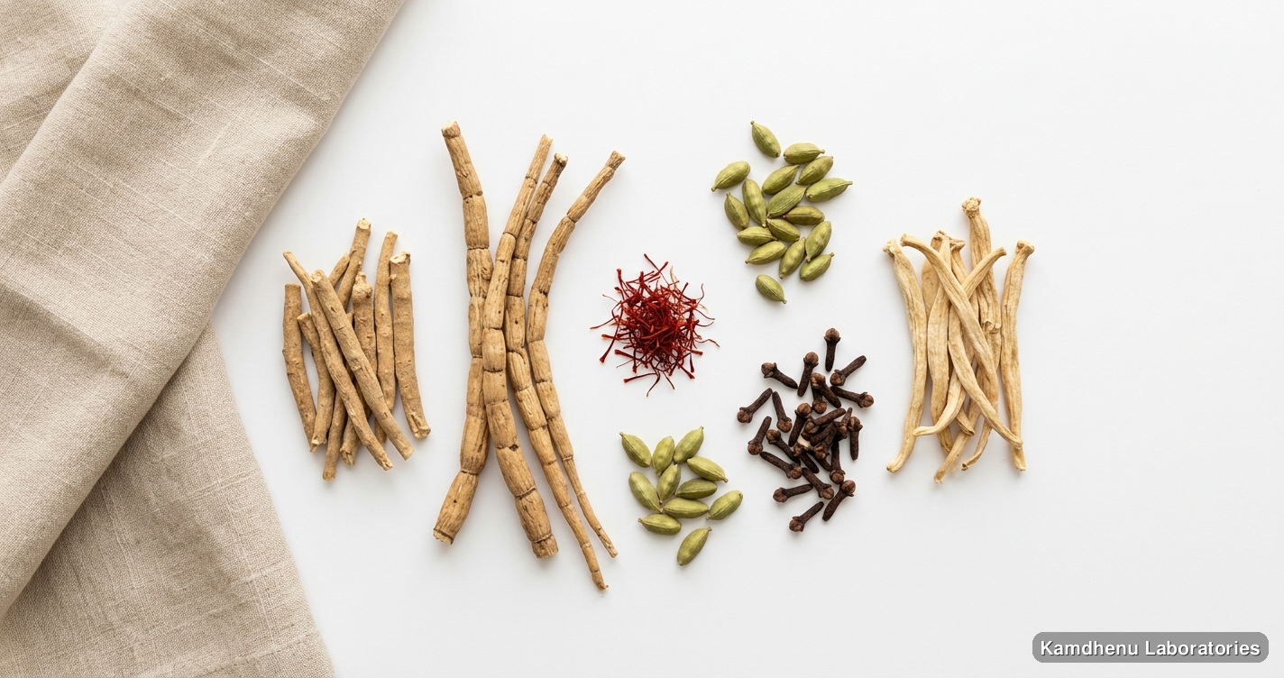 Paramveer Pak | 200g — Ayurvedic product containing ashwagandha, shatavari, kesar. Clean product photograph on a soft light background.