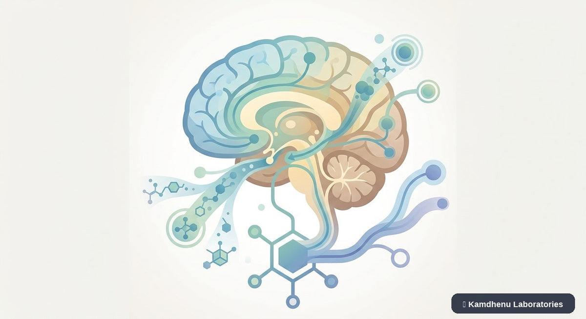 Editorial illustration representing Phenylketonuria (PKU) for the Kamdhenu Laboratories educational wellness blog.