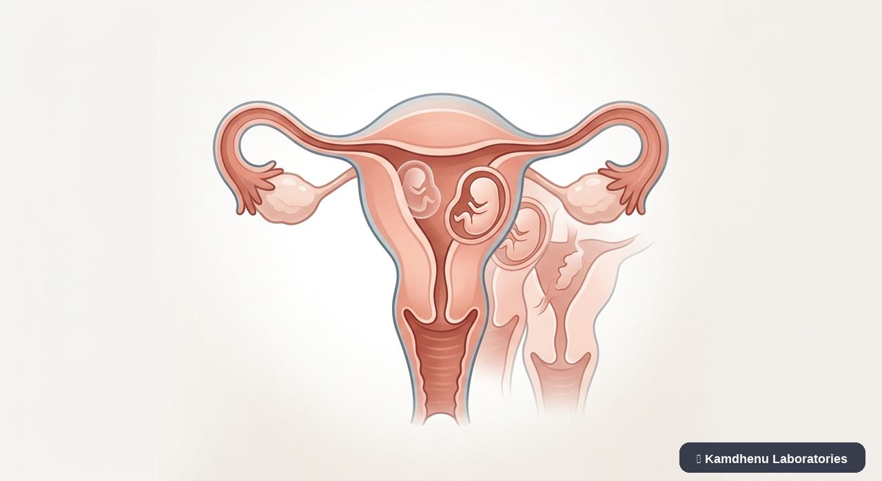 Editorial illustration representing Recurrent miscarriage for the Kamdhenu Laboratories educational wellness blog.