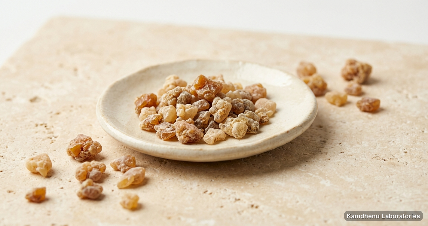 Vasavaleha — Ayurvedic paste containing hing. Clean product photograph on a soft light background.