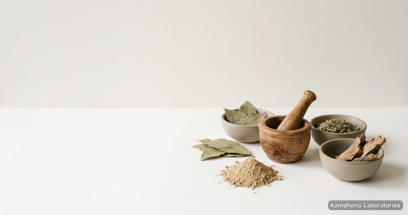 Virya Shodhan Churna — Ayurvedic powder. Clean product photograph on a soft light background.