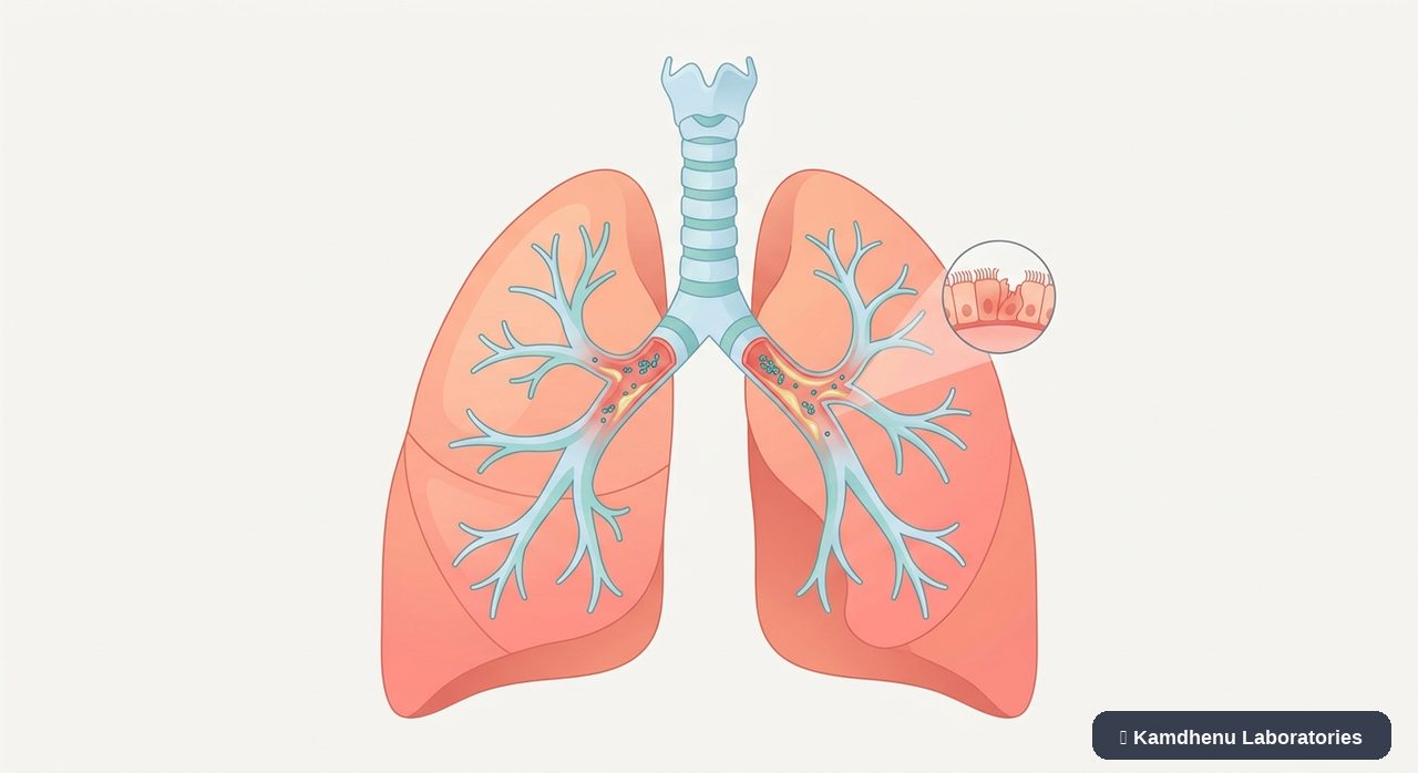 Editorial illustration representing Whooping cough for the Kamdhenu Laboratories educational wellness blog.