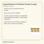 Awala Reetha and Shikakai Powder (Large) — Storage & Safety: Store in a cool, dry place away from sunlight.