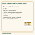 Awala Reetha Shikakai Powder (Small) — Storage & Safety: Store in a cool, dry place away from sunlight.