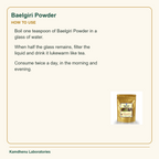Baelgiri Powder — How to Use: Boil one teaspoon of Baelgiri Powder in a glass of water.
