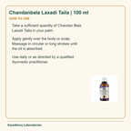 Chandanbala Laxadi Taila | 100 ml — How to Use: Take a sufficient quantity of Chandan Bala Laxadi Taila in your palm.