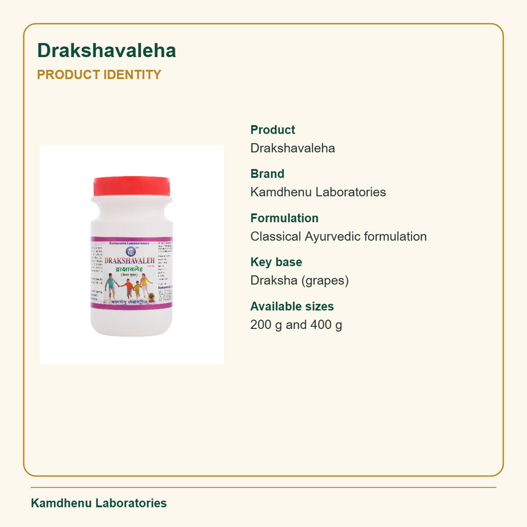 Drakshavaleha — Product Identity: Product: Drakshavaleha; Brand: Kamdhenu Laboratories