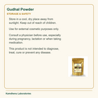 Gudhal Powder — Storage & Safety: Store in a cool, dry place away from sunlight. Keep out of reach of children.