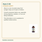 Kam-C-Oil — Storage & Safety: Store in a cool, dry place away from sunlight. Keep out of reach of children.