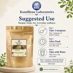Suggested use of Kamdhenu Brahmi Powder with water after food