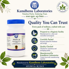 Kamdhenu Laboratories Manjishtadi Churna quality, hygienic manufacturing and AYUSH licence RJ 536 D