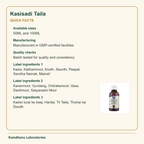 Kasisadi Taila — Quick Facts: Available sizes: 50ML and 100ML; Manufacturing: Manufactured in GMP-certified facilities