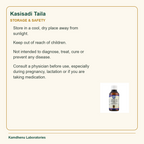 Kasisadi Taila — Storage & Safety: Store in a cool, dry place away from sunlight.