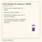 Kesh Shringar Dry Shampoo | 250GM — Storage & Safety: Store in a cool, dry place away from sunlight.