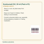 Kumkumadi Oil | 30 ml (Pack of 5) — Storage & Safety: Store in a cool, dry place away from sunlight.