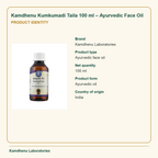 Kamdhenu Kumkumadi Taila 100 ml – Ayurvedic Face Oil — Product Identity: Brand: Kamdhenu Laboratories; Product type: Ayurvedic face oil