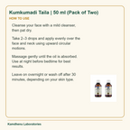 Kumkumadi Taila | 50 ml (Pack of Two) — How to Use: Cleanse your face with a mild cleanser, then pat dry.