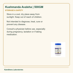 Kushmanda Avaleha | 500GM — Storage & Safety: Store in a cool, dry place away from sunlight. Keep out of reach of children.