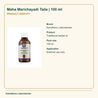 Maha Marichayadi Taila | 100 ml — Product Identity: Brand: Kamdhenu Laboratories