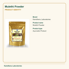Mulethi Powder — Product Identity: Brand: Kamdhenu Laboratories