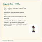 Nirgundi Taila - 100ML — How to Use: Take a sufficient quantity of Nirgundi Taila in your palm.