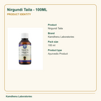 Nirgundi Taila - 100ML — Product Identity: Product: Nirgundi Taila
