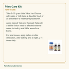 Piles Care Kit — How to Use: For anal issues, apply before or after defecation, after bathing and at night, 2–4 times daily.