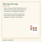 Piles Care Kit Large — How to Use