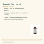 Prasarini Taila | 100 ml — Storage & Safety: Store in a cool, dry place away from sunlight.
