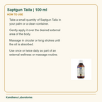 Saptgun Taila | 100 ml — How to Use: Take a small quantity of Saptgun Taila in your palm or a clean container.